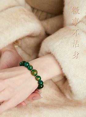 属蛇年五行喜用缺木多宝手链男女本命年补木三合六合天然水晶手串