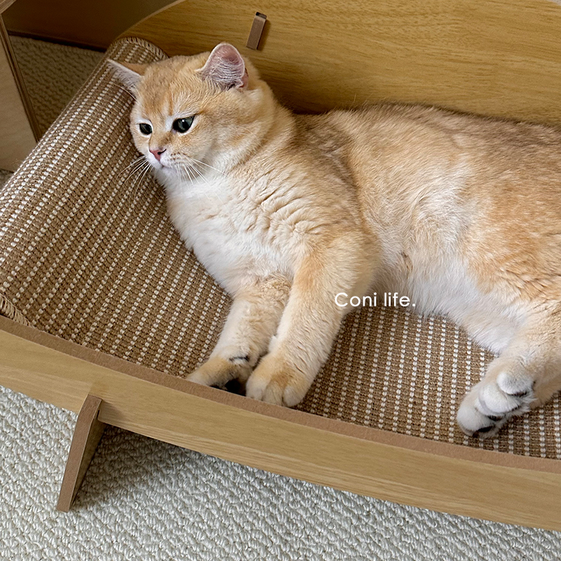 Coni life剑麻猫抓板猫咪窝沙发一体躺椅耐磨不掉屑四季通用猫垫 - 图1