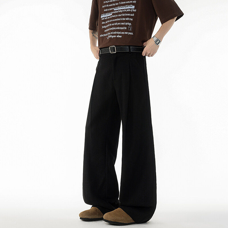 加长版西裤垂坠感休闲西装裤子男微喇裤弯刀直筒阔腿裤115cm120cm,淘宝优惠券,粉丝福利购,淘宝优惠卷