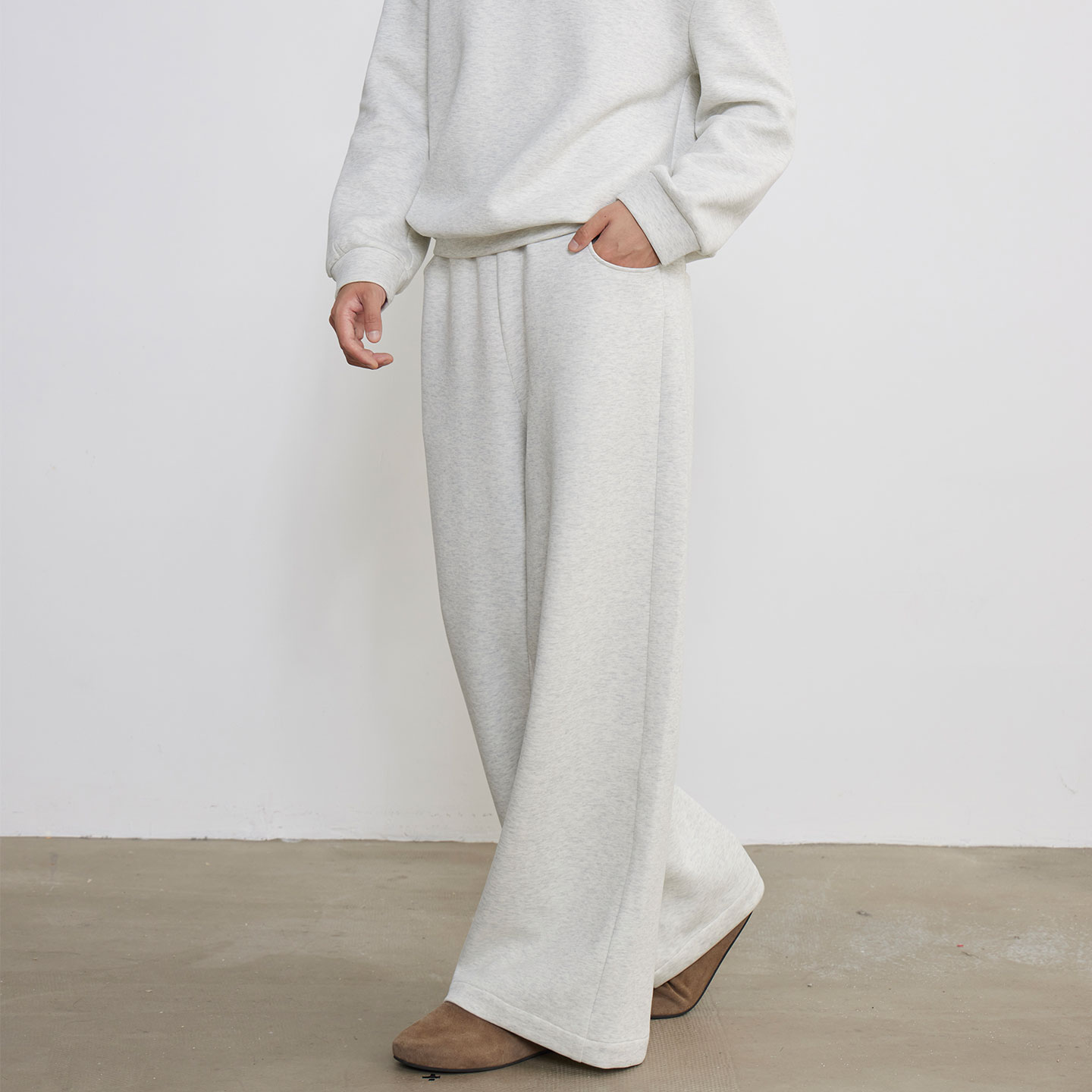 Dzic98秋季流行风格宽松直筒垂感慵懒松弛感穿搭男士新款卫裤裤子 - 图1