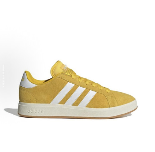adidas Grand Court Base 00s 舒适薄底 低帮 板鞋 男女同款 黄白 - 图0