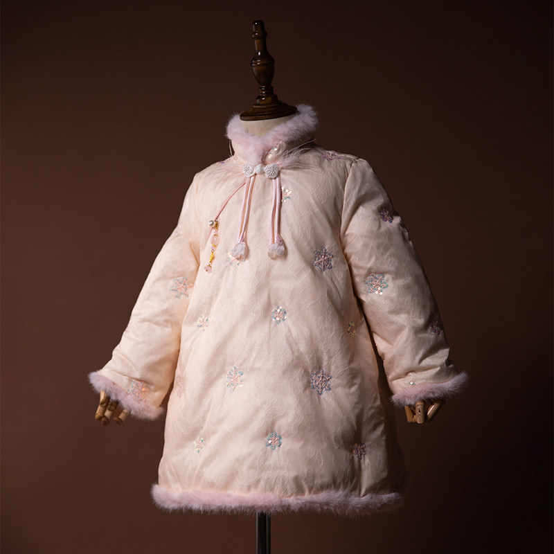 女童国风旗袍连衣裙冬季羽绒服加厚羽绒内胆儿童唐装中式拜年服,淘宝优惠券,粉丝福利购,淘宝优惠卷