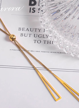 钛钢女长款毛衣链气质百搭