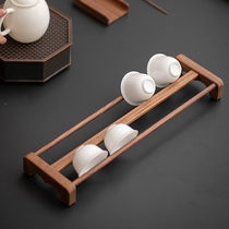 Walnuts Solid Wood Tea Cup Shelf Tea Cup Containing Shelf Cup Drying Drain Rack Kutian Tea Road Accessories