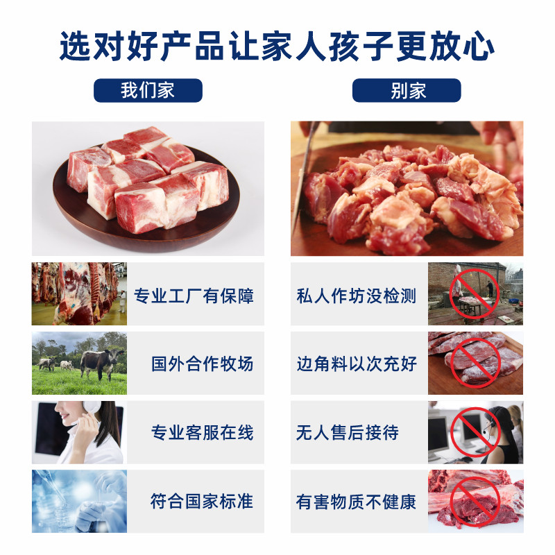 【阿兰那】进口0添加雪花奶香安格斯牛肉粒牛腩粒新鲜原切烧烤