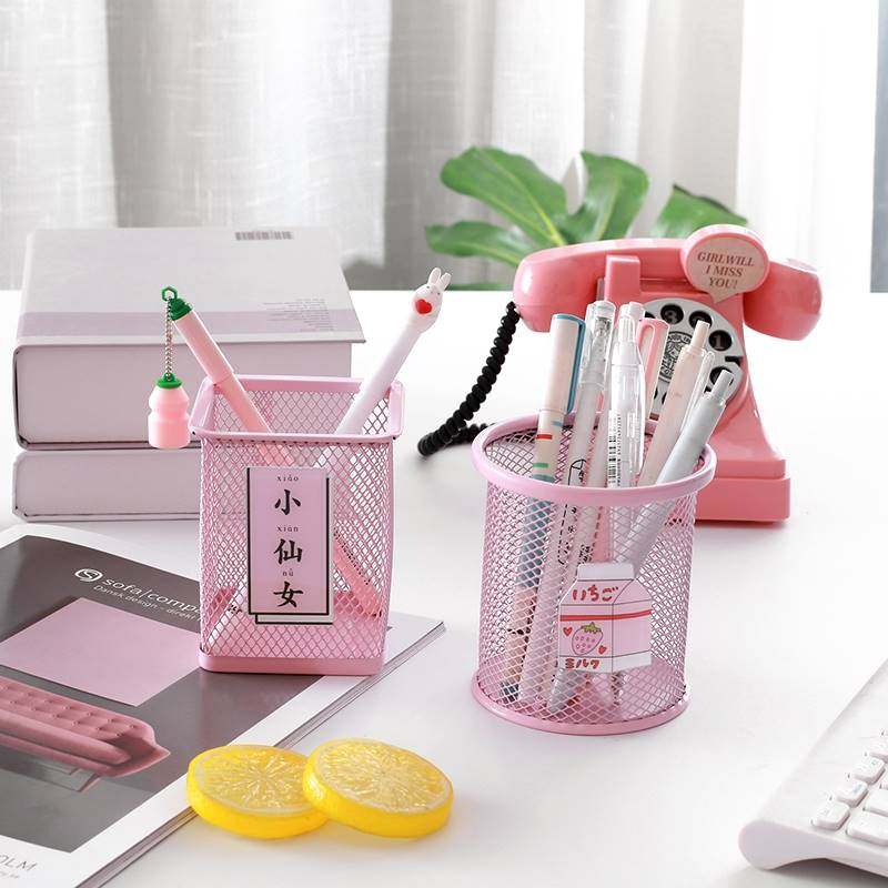 创意时尚个性笔筒北欧可爱少女心ins文具学生卡通收纳盒简约网格,淘宝优惠券,粉丝福利购,淘宝优惠卷