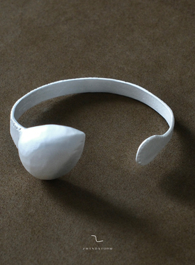 【人气推荐】水滴纯银窄边手镯