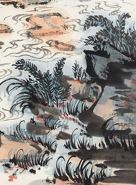 陆俨少山水图画选集近代山水国画原作微喷临摹画稿仿古装饰画