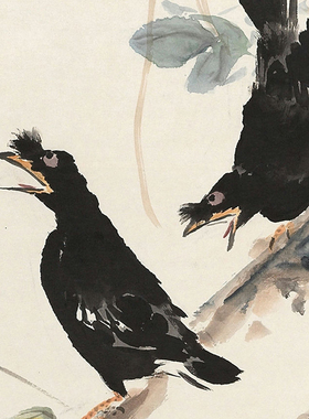 王雪涛花鸟画册近代花鸟画国画原作微喷临摹画稿仿古装饰画