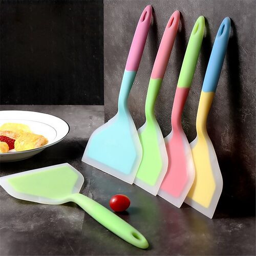 Silicone Spatula Non-stick Wide Turner Heat Resistant Pancak - 图0