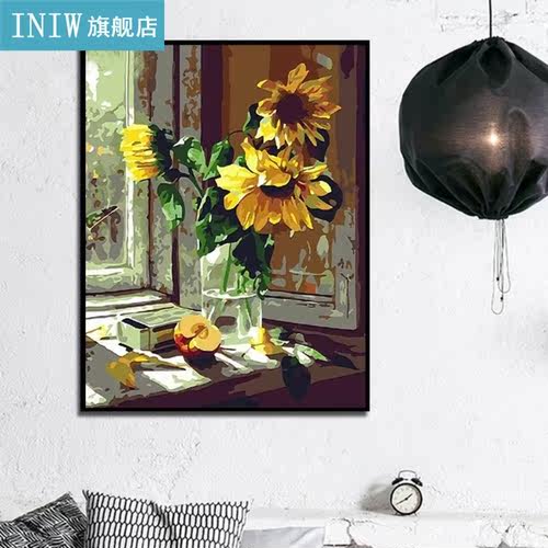 Chrysanthemum Digital Oil Painting By Numbers Canvas Wall Pi - 图0
