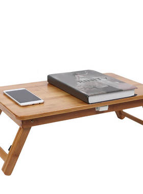 Laptop Table Modern Style Bamboo Folding Bed Computer Table