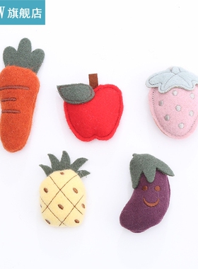 Cat Toys Pet Products Mint Plush Toys Felt Series Fruits And