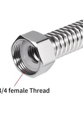 Corrugated Stainless Steel Water Line 15.7inch Long G3/4 Fem