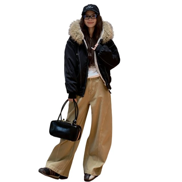 National trend mountain sculpture cleanfit cotton short jacket