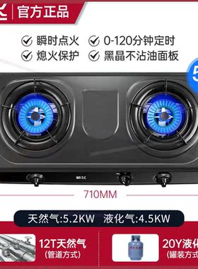 台式煤气灶双灶家用天然气炉灶燃气灶液化气出租房灶具大火力