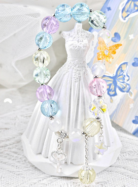 少女风学生花朵蝴蝶手串甜美可爱小配饰校园饰品女商超小卖部手链