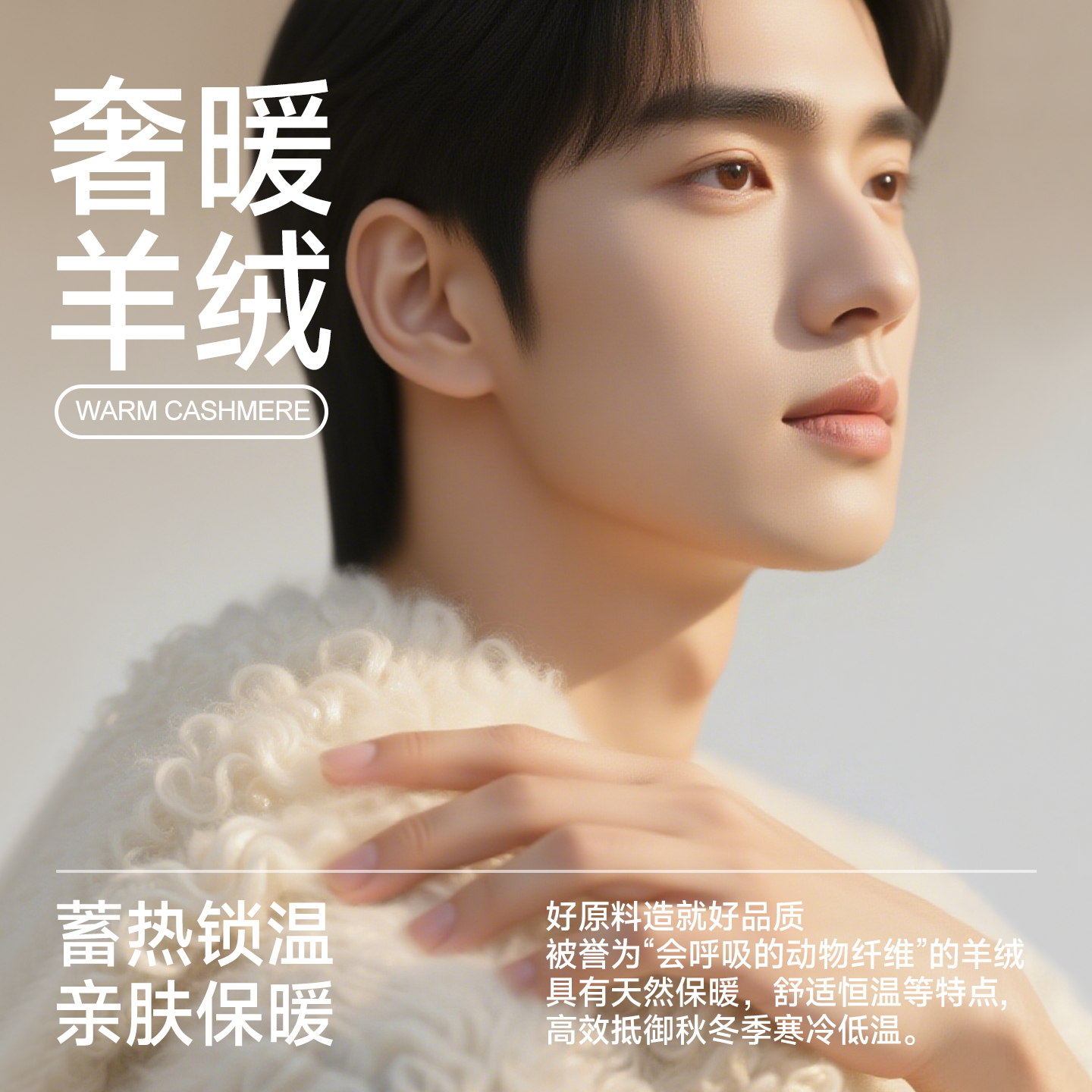 猫人德绒保暖裤男士酒红色本命年山羊绒发热冬季打底高档天丝秋裤