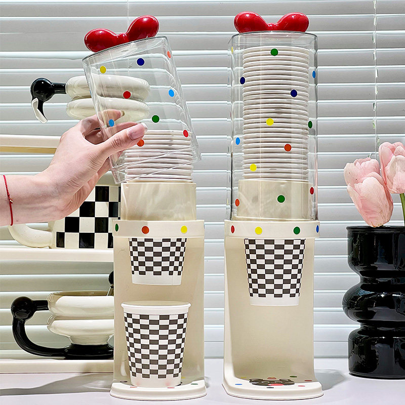 一次性纸杯架取杯器壁挂式置物架吧家用奶茶吧台饮水机水杯收纳盒,淘宝优惠券,粉丝福利购,淘宝优惠卷