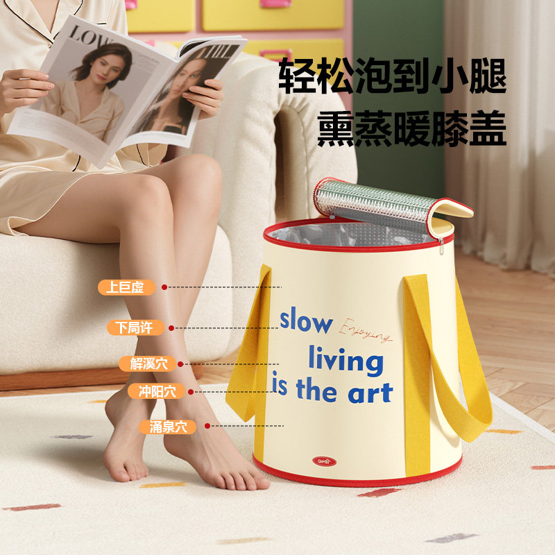 可折叠泡脚桶加厚保温过小腿加高足浴桶家用便携式养生恒温泡脚袋,淘宝优惠券,粉丝福利购,淘宝优惠卷