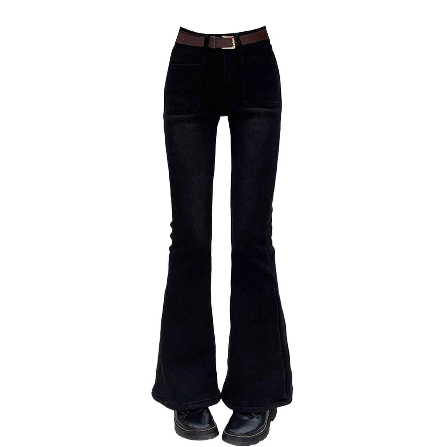 300斤大码女装韩版复古黑色牛仔裤女胖mm高街显瘦辣妹风微喇裤子,淘宝优惠券,粉丝福利购,淘宝优惠卷