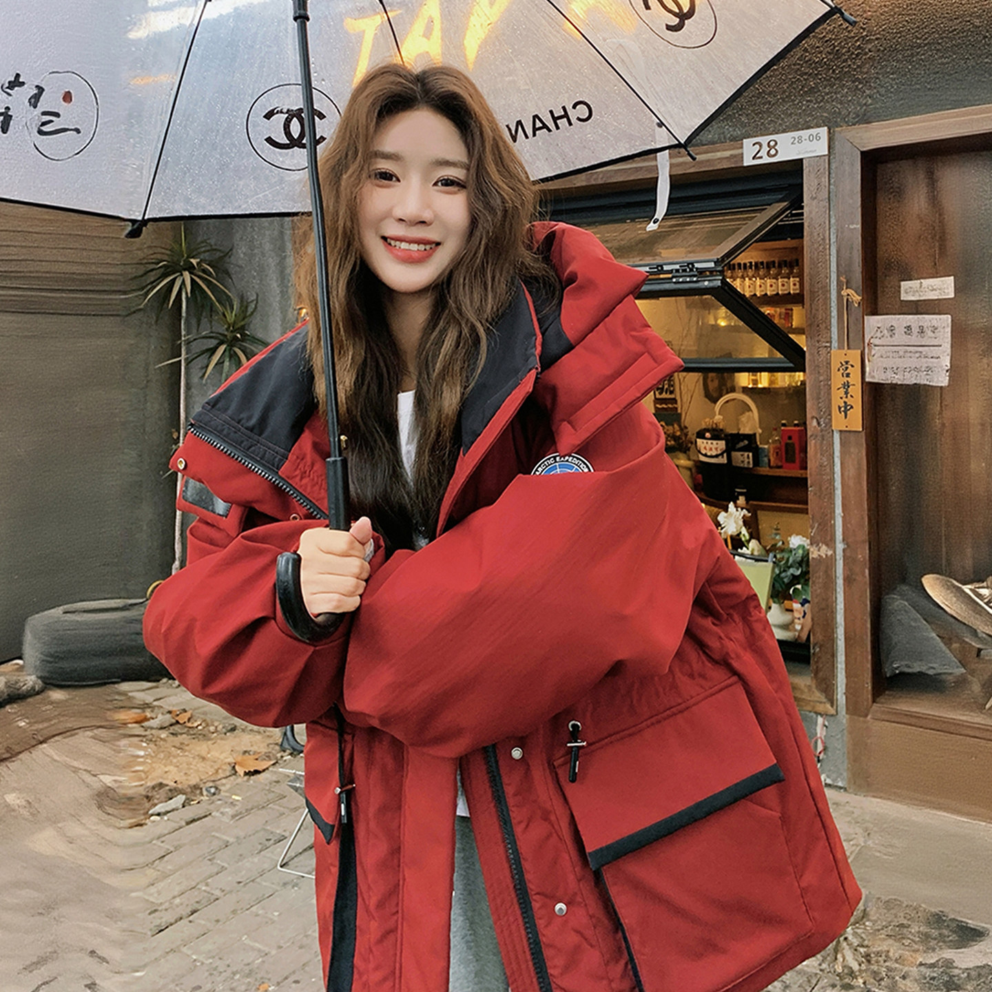 大码女装黑色宽松保暖羽绒棉服女胖mm美式工装风加厚显瘦夹棉外套,淘宝优惠券,粉丝福利购,淘宝优惠卷