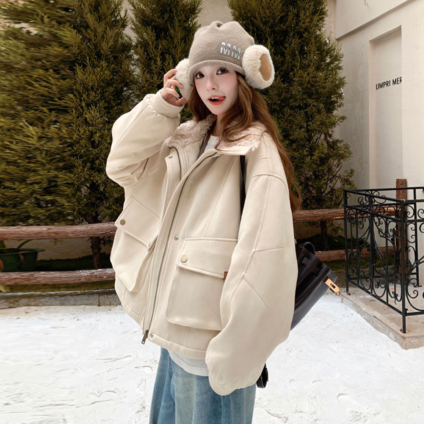 特大码女装胖mm设计感保暖羊羔毛棉服女款冬季时尚宽松显瘦厚外套,淘宝优惠券,粉丝福利购,淘宝优惠卷