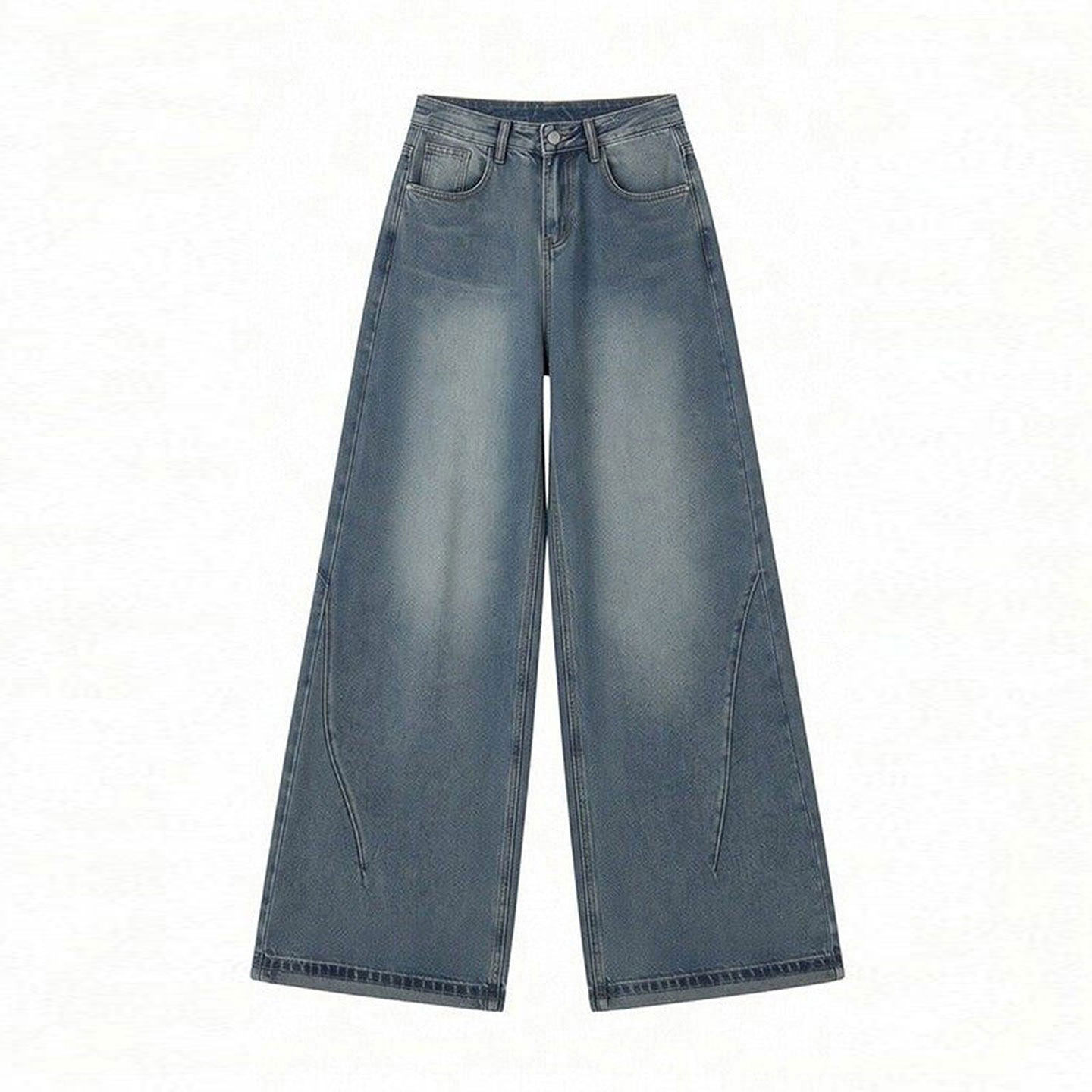 Plus size fat mm Korean style loose student jeans women's pants