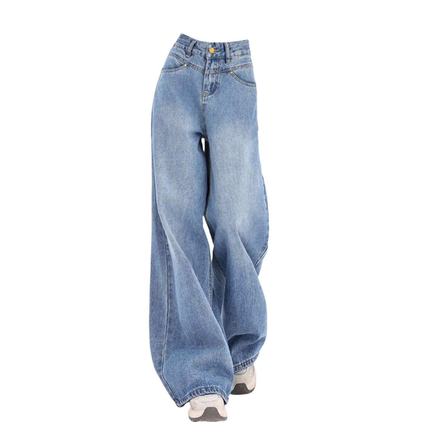 300斤特大码女装韩版ins学生牛仔裤女胖mm宽松高级感直筒阔腿裤子,淘宝优惠券,粉丝福利购,淘宝优惠卷