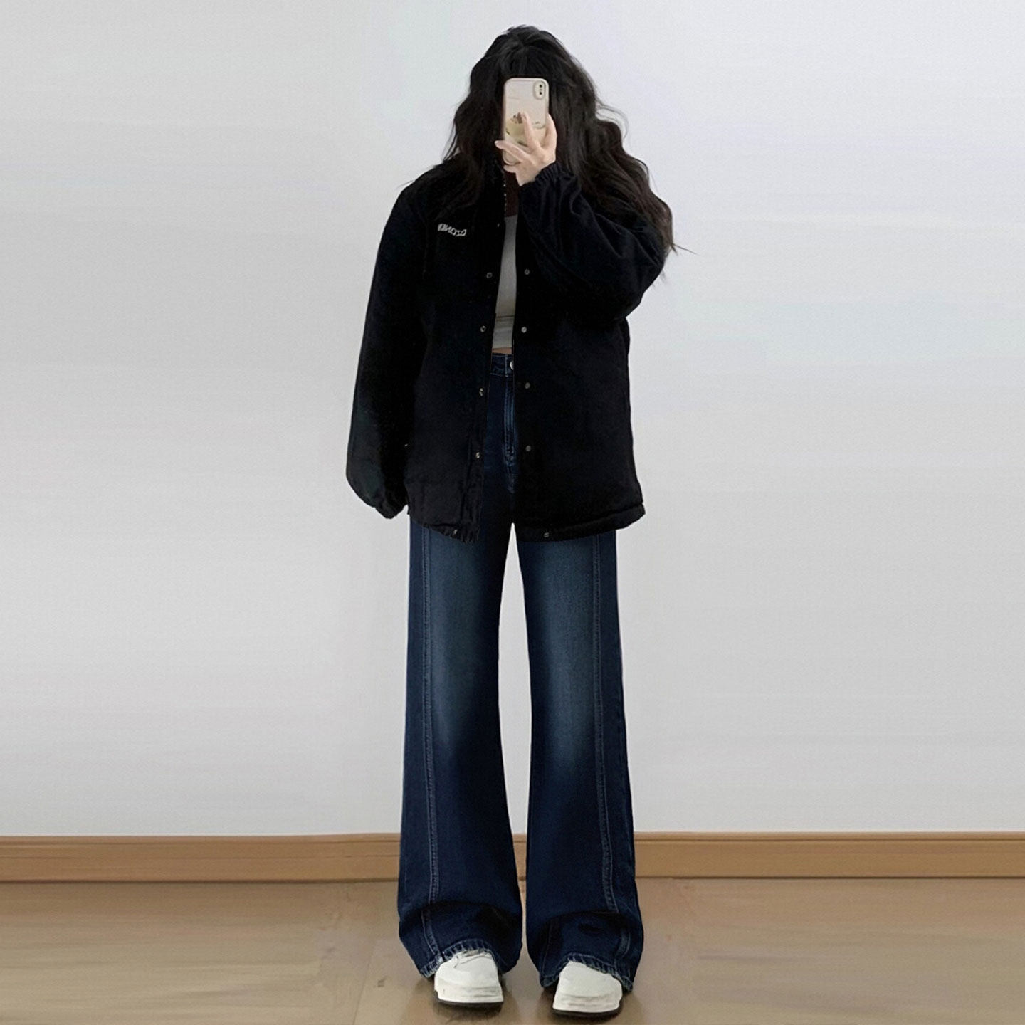 胖mm特大码女装韩系穿搭弹力牛仔裤女冬季加绒裤子高街显瘦阔腿裤,淘宝优惠券,粉丝福利购,淘宝优惠卷