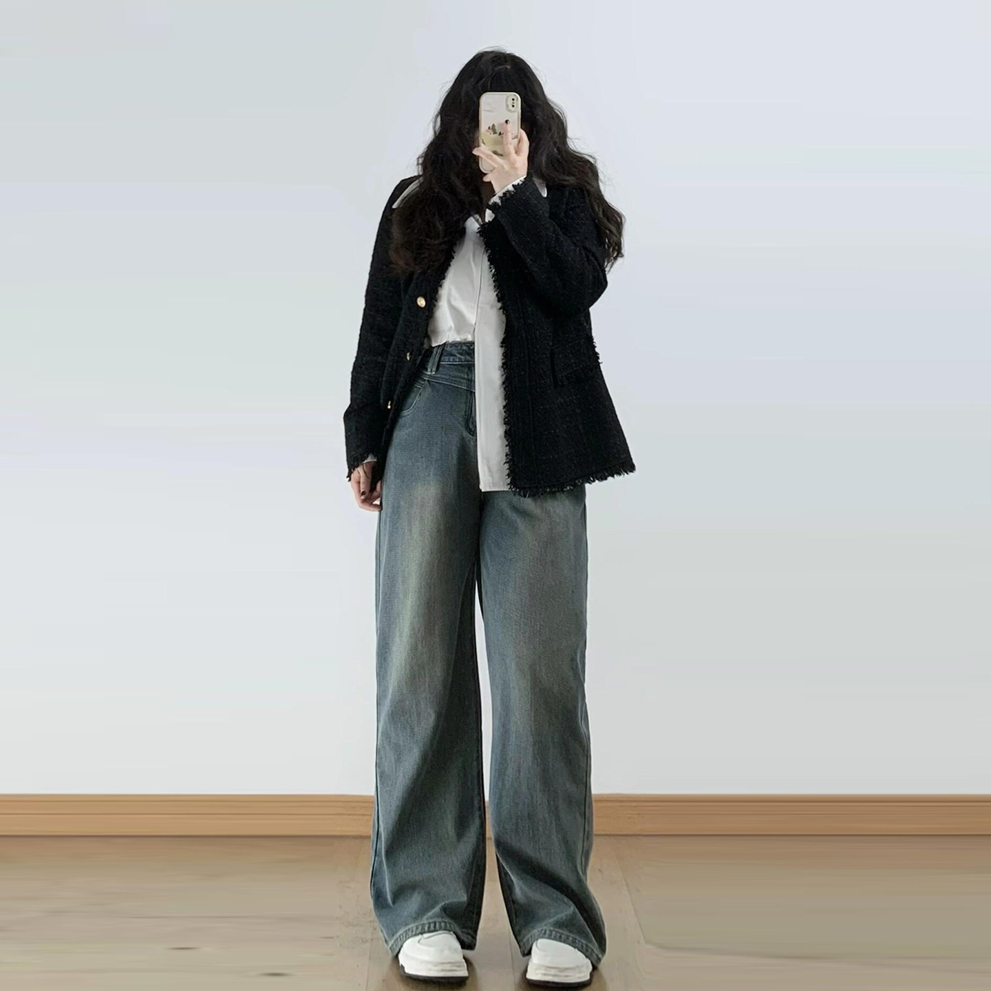 胖mm大码女装韩版ins高腰牛仔裤女2026新款女裤显瘦遮肉阔腿裤子,淘宝优惠券,粉丝福利购,淘宝优惠卷