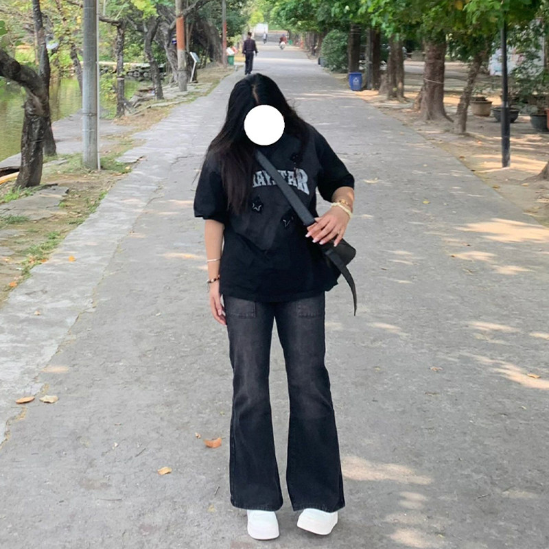 特大码胖MM高腰宽松直筒牛仔裤女装秋季新款梨形身材显瘦微喇裤子,淘宝优惠券,粉丝福利购,淘宝优惠卷