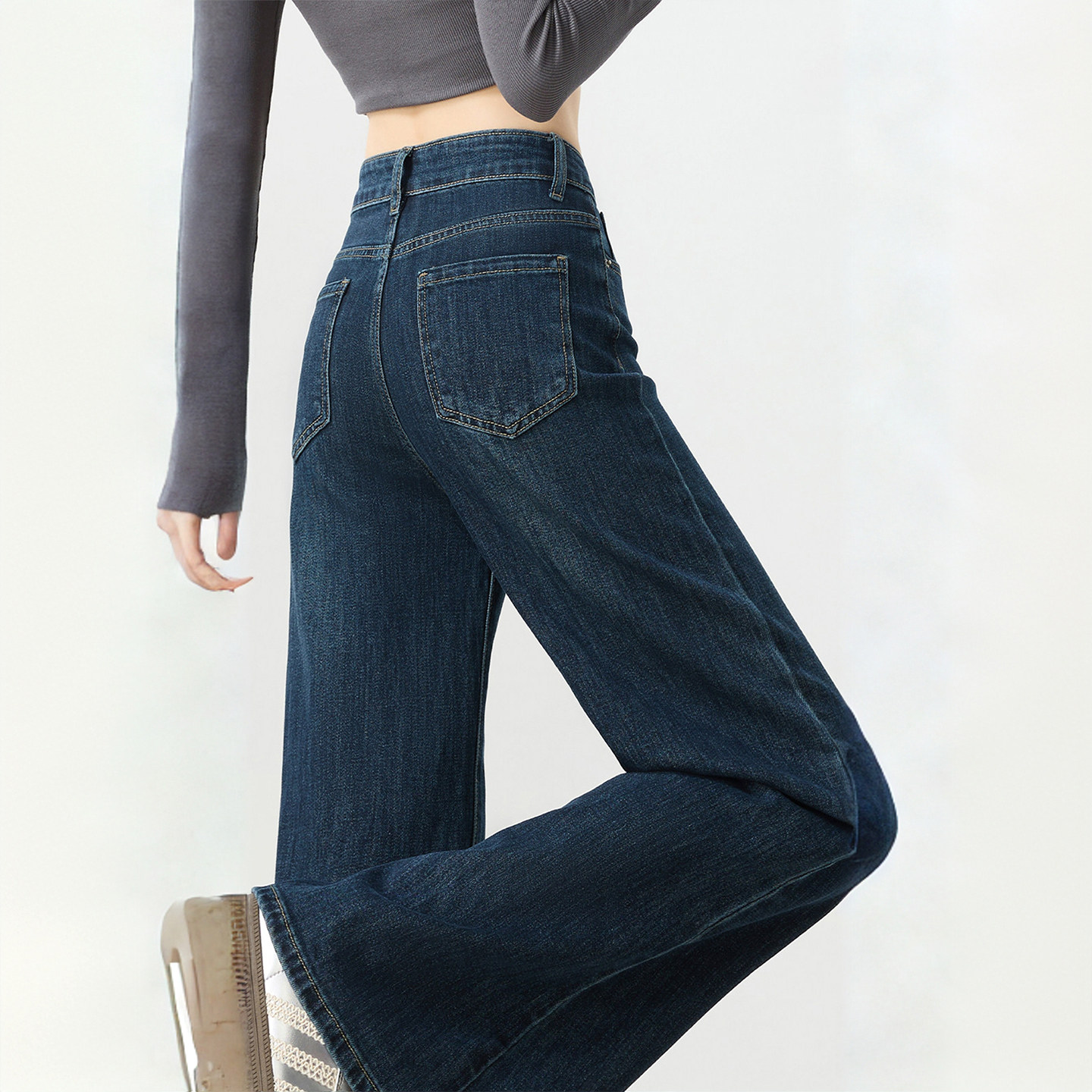 300斤特大码女装高腰宽松阔腿牛仔裤女胖mm梨型身材显瘦微喇裤子,淘宝优惠券,粉丝福利购,淘宝优惠卷