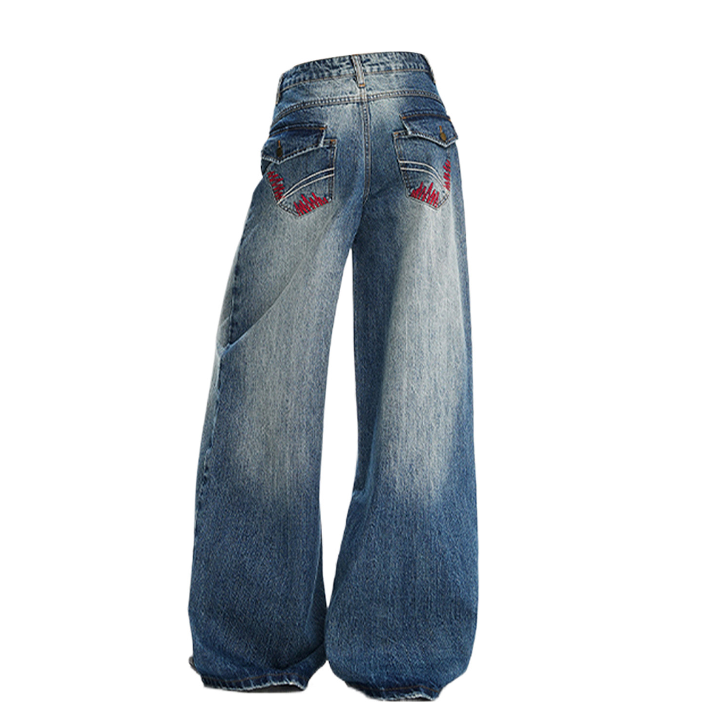 300斤大码女装学生辣妹风蓝色加绒牛仔裤女胖mm显瘦加厚阔腿裤子,淘宝优惠券,粉丝福利购,淘宝优惠卷