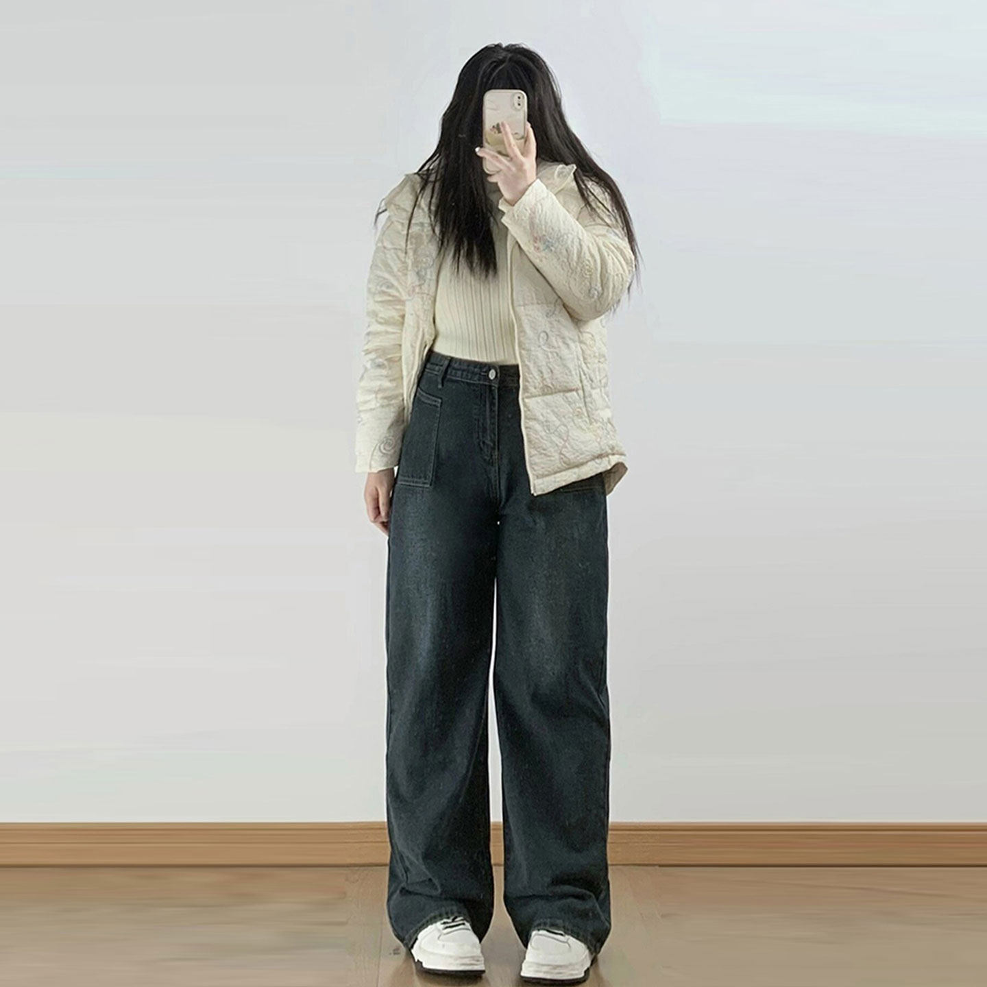 特大码女装胖mm蓝色显瘦加厚牛仔裤女小个子宽松休闲加绒阔腿裤子,淘宝优惠券,粉丝福利购,淘宝优惠卷