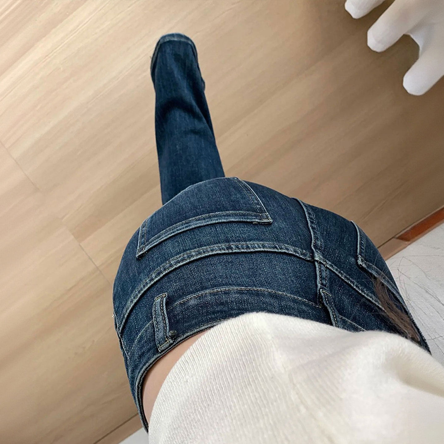 300斤大码女装学生高腰牛仔裤女新款胖mm韩版复古设计感微喇裤子,淘宝优惠券,粉丝福利购,淘宝优惠卷