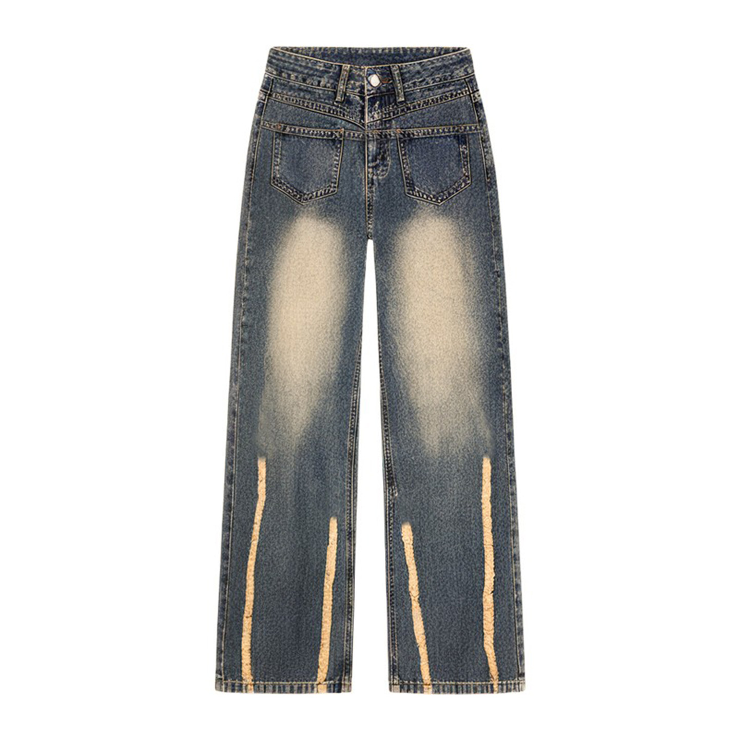 300斤大码女装美式vibe风牛仔裤女冬季胖mm遮胯显瘦加厚阔腿裤子,淘宝优惠券,粉丝福利购,淘宝优惠卷