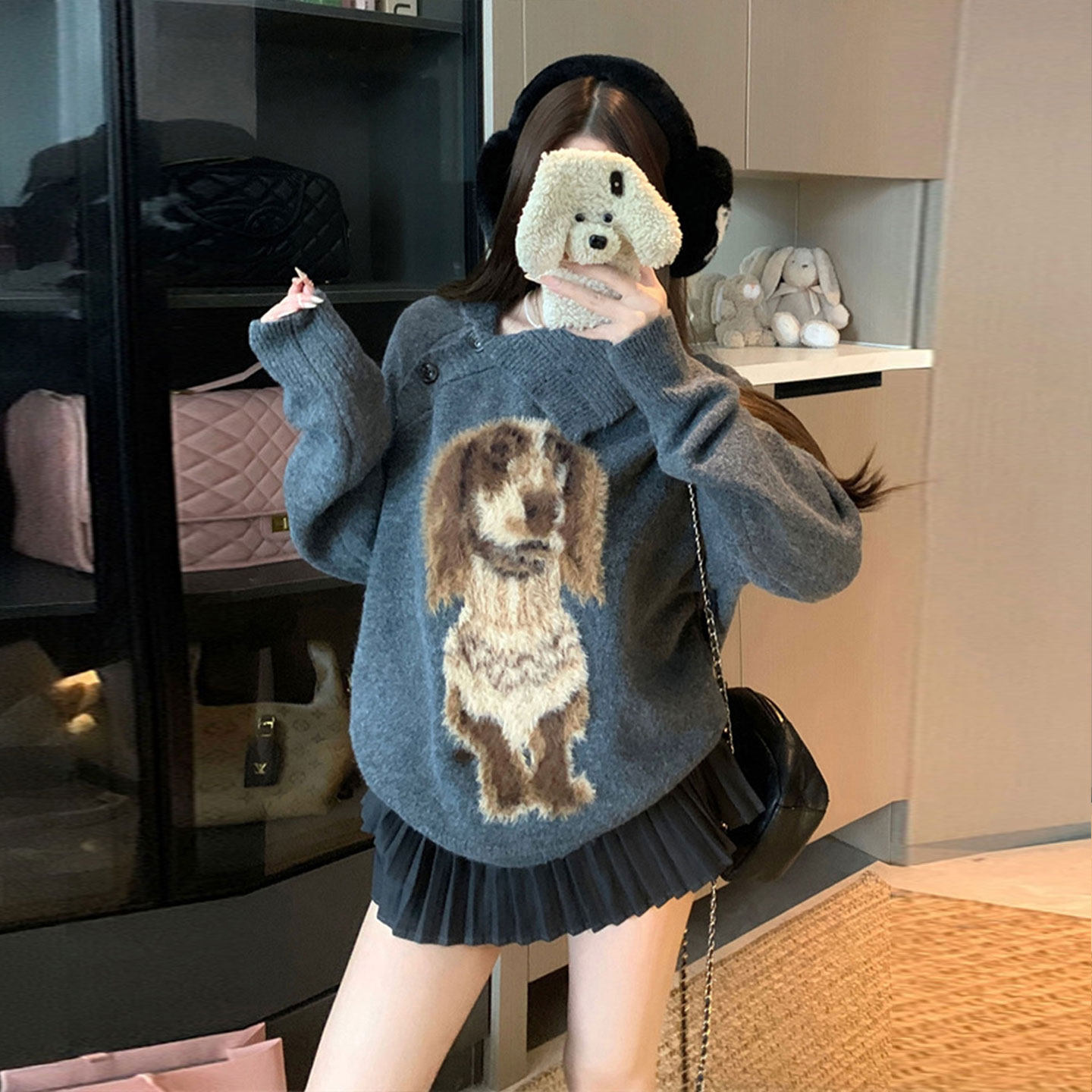 大码女装胖mm韩系百搭毛衣女款2025新款冬季学生保暖显瘦针织上衣,淘宝优惠券,粉丝福利购,淘宝优惠卷