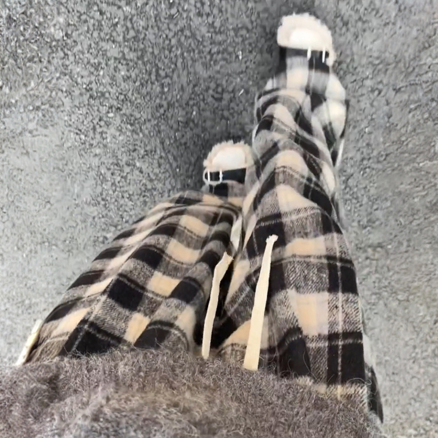 300斤胖mm大码美式慵懒格子阔腿休闲裤女高腰垂感宽松百搭毛呢裤,淘宝优惠券,粉丝福利购,淘宝优惠卷