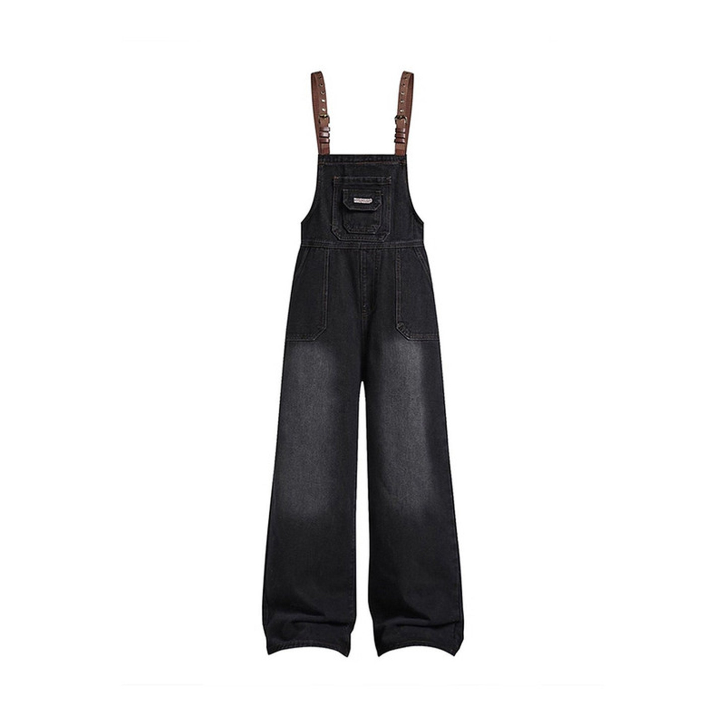 胖mm特大码学院风工装牛仔背带裤女宽松显瘦设计感学生连体长裤子,淘宝优惠券,粉丝福利购,淘宝优惠卷