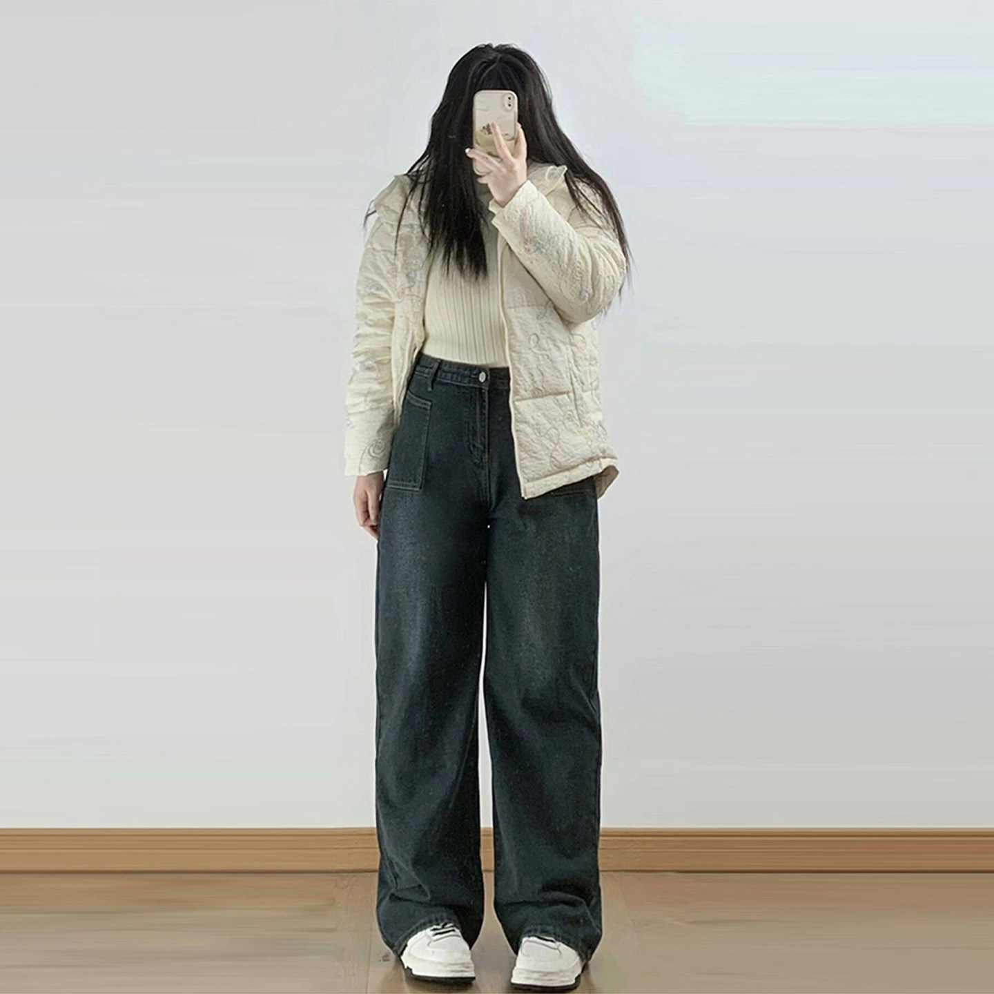 300斤大码女装学生蓝色加绒牛仔裤女胖mm高街显瘦加厚阔腿长裤子,淘宝优惠券,粉丝福利购,淘宝优惠卷