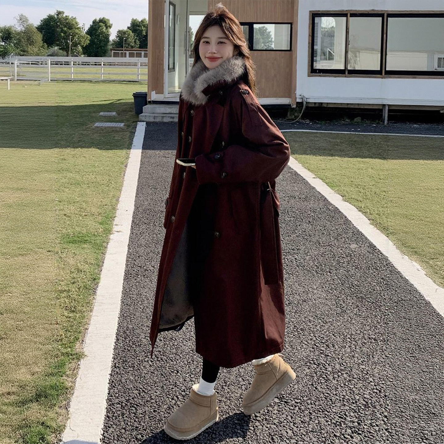 胖mm特大码加绒加厚中长款棉服外套女冬季安可拉红设计感保暖棉衣,淘宝优惠券,粉丝福利购,淘宝优惠卷