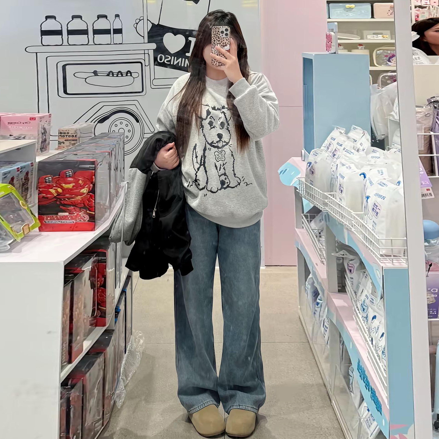 300斤特大码女装蓝色加绒加厚牛仔裤女秋冬新款胖mm显瘦直筒裤子,淘宝优惠券,粉丝福利购,淘宝优惠卷