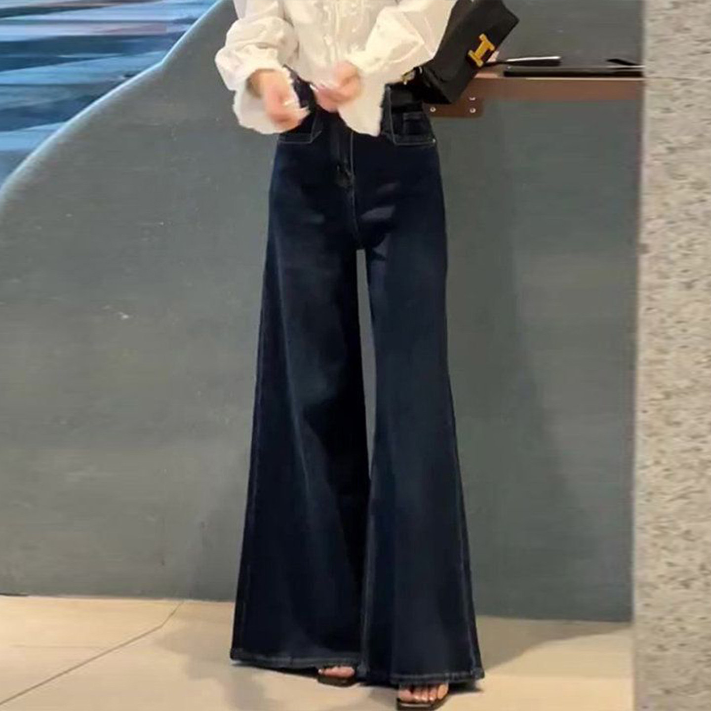 300斤大码女装胖mm高街辣妹风微喇牛仔裤女高腰显瘦垂感喇叭裤子,淘宝优惠券,粉丝福利购,淘宝优惠卷