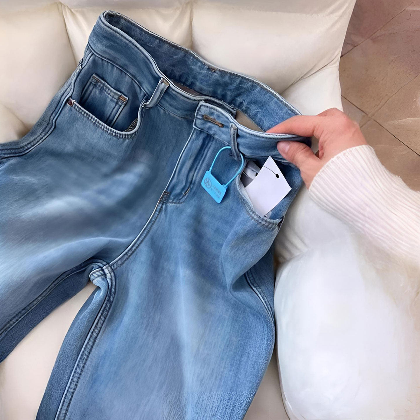 胖mm大码女装韩版宽松直筒牛仔裤女小个子高腰显瘦加绒加厚长裤子,淘宝优惠券,粉丝福利购,淘宝优惠卷