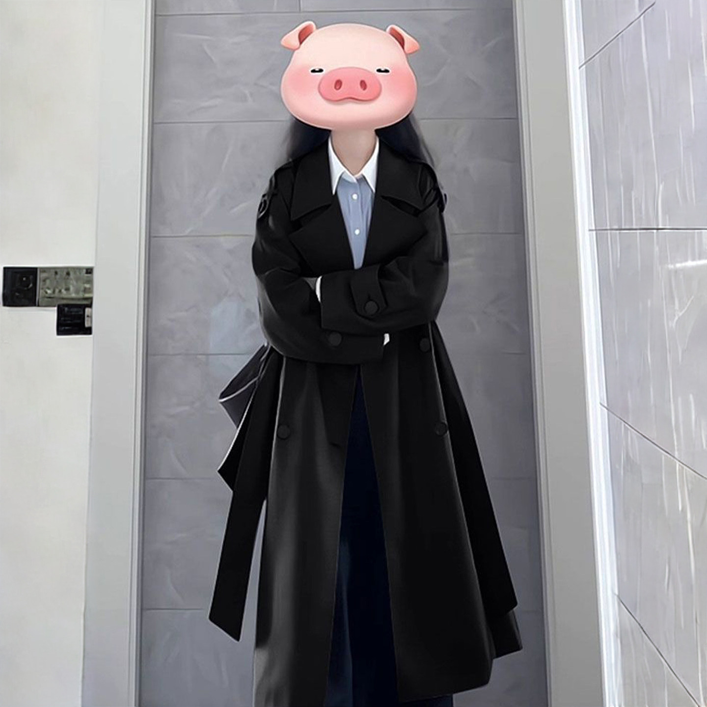 300斤特大码灰色百搭中长款风衣外套女胖mm韩系高级感英伦风大衣,淘宝优惠券,粉丝福利购,淘宝优惠卷