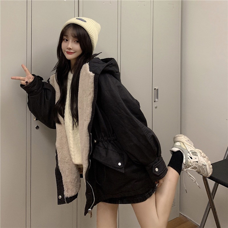 300斤大码胖mm韩版连帽外套新款遮肉百搭派克服学生显瘦保暖棉服,淘宝优惠券,粉丝福利购,淘宝优惠卷