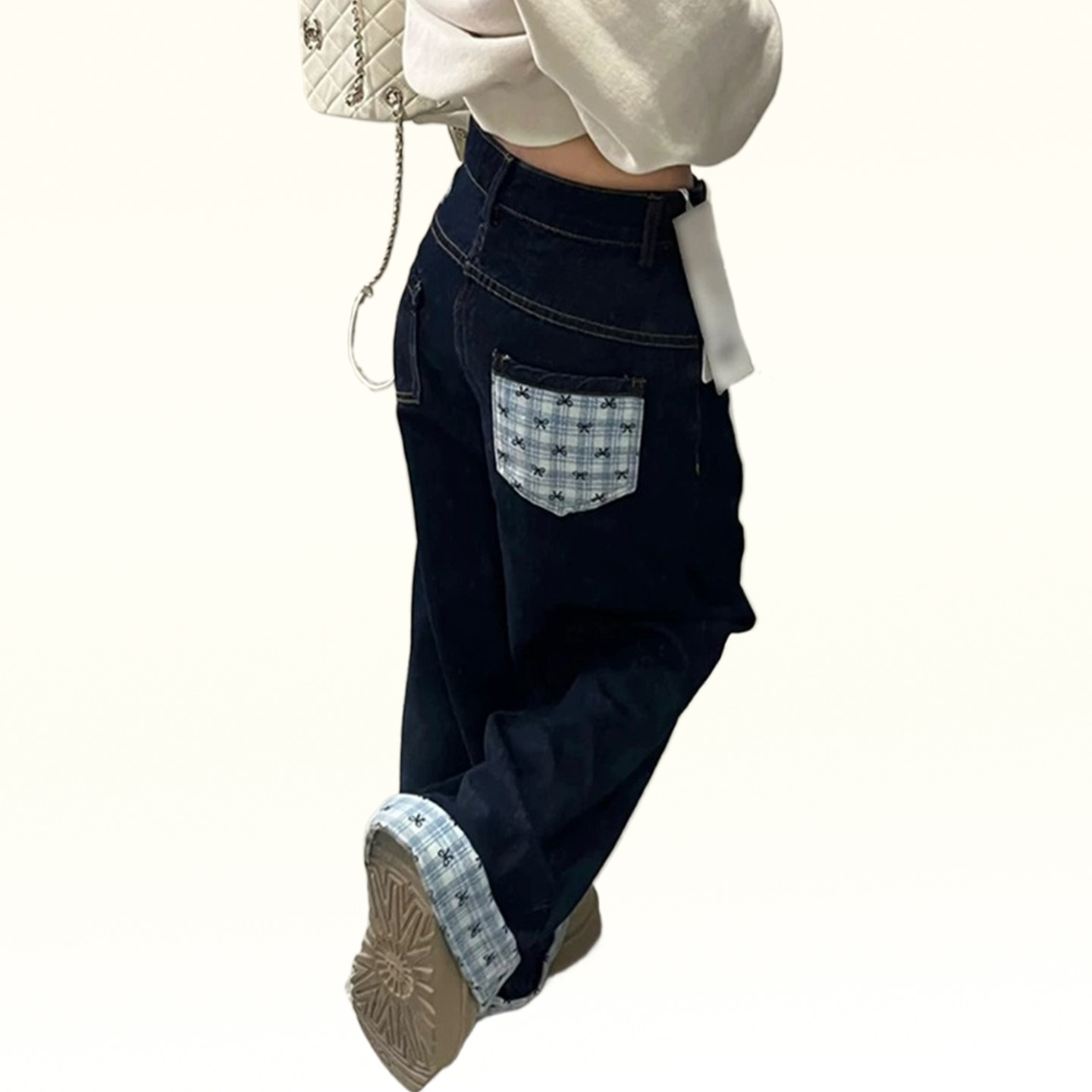 300斤大码女装韩系穿搭直筒牛仔裤女胖mm梨型身材显瘦阔腿长裤子,淘宝优惠券,粉丝福利购,淘宝优惠卷