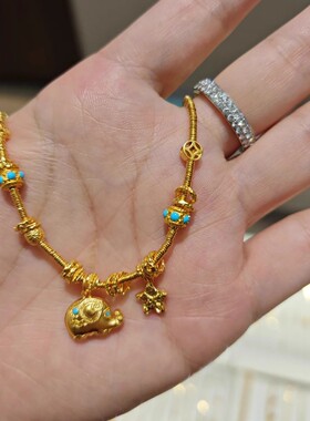 谢瑞麟新款墩墩象足金黄金手链