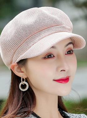 帽子女韩版夏天透气画家帽防晒帽